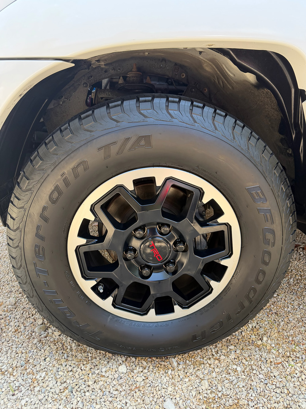 TRD wheel and tire detailing close-up mobile service